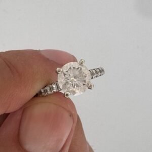 Steal Deal – 1.50ct Natural Diamond Ring – 14k White Gold - Consan055