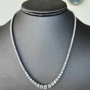 10 Carat Apprx Diamond Riviera Necklace G-I Color , SI Clarity