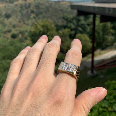 1.08 Carat Diamond Ring/Band, 10 Karat, 1980s Ben Dannie Original Design - Image 3