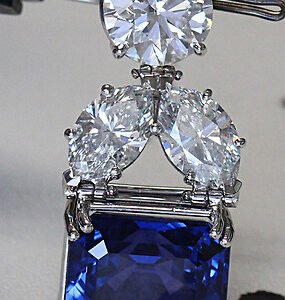 20 Carat Natural Color Change Blue Sapphire and Diamond Pendant Custom GIA BIG