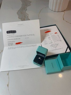 Tiffany & Co. 1.02ct F VVS2 Diamond Ring 2019 W/ Box & Papers Size 5.25 - Image 7
