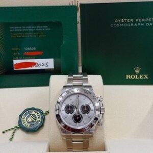 NEW 2025 Rolex Daytona 40mm 126509 White Gold Silver Ghost Dial