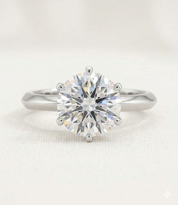 $40k MSRP Tiffany & Co 1.78 I/VS2 Round Diamond Plat Engagement Ring Size 5.25