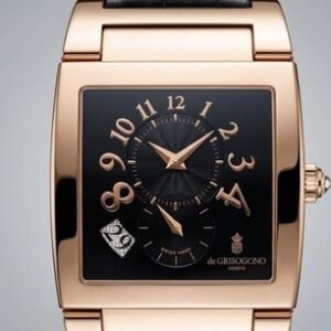 Mens de Grisogono Uno DF N11 Dual Time Date Solid 18K Gold