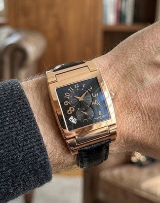 Mens de Grisogono Uno DF N11 Dual Time Date Solid 18K Gold - Image 2
