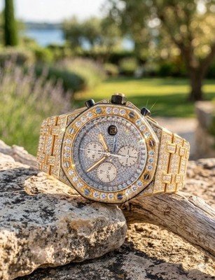 AUDEMARS PIGUET OFFSHORE 42MM BRICK VS CUSTOM DIAMOND WATCH AMAZING PIECE!