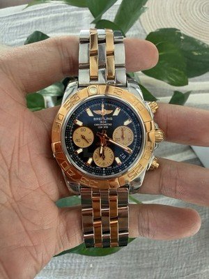 Breitling Chronomat 41 CB014012 Two-Tone Black Dial Box & Papers Automatic