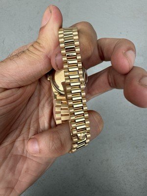 Rolex President Datejust Ladies 6917 Factory Lapis Lazuli Dial 18K Yellow Gold - Image 4