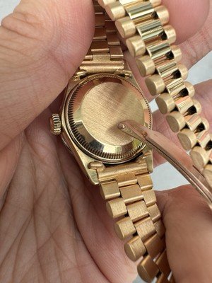 Rolex President Datejust Ladies 6917 Factory Lapis Lazuli Dial 18K Yellow Gold - Image 5