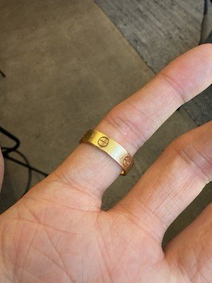 Cartier Love Round Ring 18k Yellow Gold 5.5 mm Band Size 63