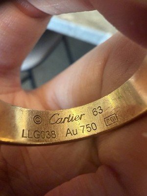 Cartier Love Round Ring 18k Yellow Gold 5.5 mm Band Size 63 - Image 2