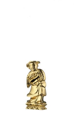 Chess set: 32 piece, Oriental inspired design,Solid Silver and Silver Gold Plate - Image 7