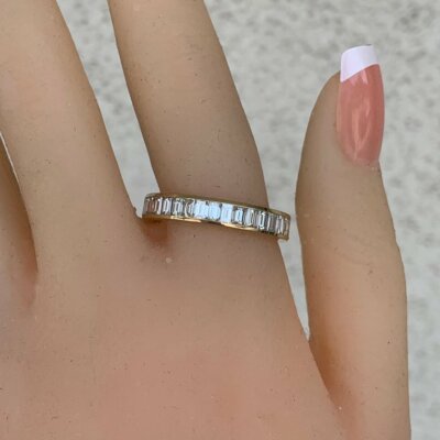 2.50 Carat Approximate Baguette Diamond Eternity Ring / Wedding Band, Ben Dannie - Image 3
