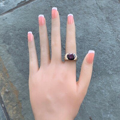 Oval Cut Purple Gemstone Ring, 2.8 Carat TW, Ben Dannie Original Design - Image 4