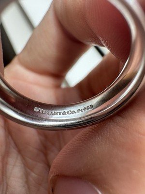 Tiffany & Co Charles Mens Platinum Band Size 7.5 w/ Box & Receipt - Image 4