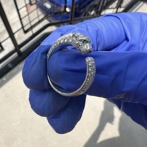 Cartier Panthere Ring 18K White Gold 1.15ct Diamonds Size 52