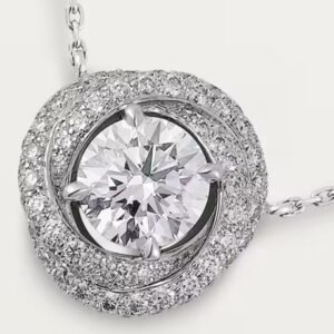 Cartier "Trinity Ruban" GIA 0.50 Diamond Necklace in 18k W/ Receipt $9500 Msrp