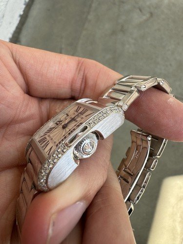 Cartier Tank Anglaise 18k White Gold 30.2mm x 22.7mm Quartz WT100008 3488 ! - Image 4