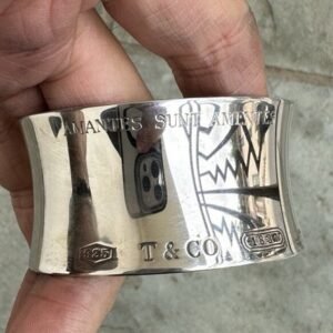 Tiffany & Co 1837 Silver 925 Wide Bangle Bracelet $1300 MSRP