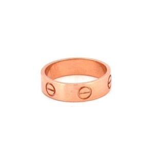 Cartier Love Secret 18k Pink Gold 5.5mm Band Ring Size 54-US 7 w/Cert Copy