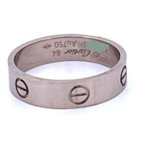 Cartier Love Ring White Gold 18K , Size 64 , US 10.5 . Comes W/ Cartier Receipt