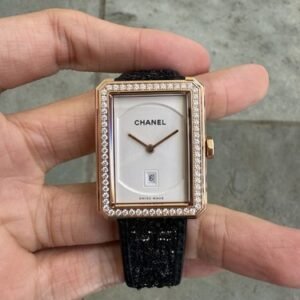 Chanel Boyfriend Watch Gold Diamond H4469 Gold 27k MSRP