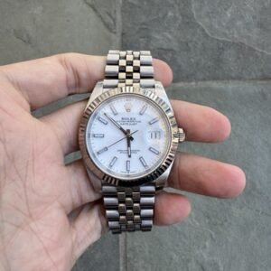 ROLEX DATEJUST WHITE STICK JUBILEE WITH FLUTED BEZEL REF 126334 FULL SET 2020