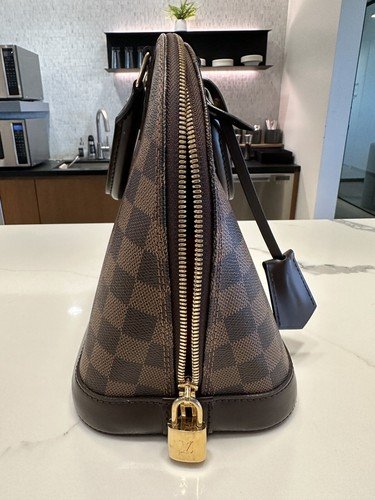 Louis Vuitton Alma PM Damier Ebene -- 2021 Microchipped With Receipt Cheap! - Image 2