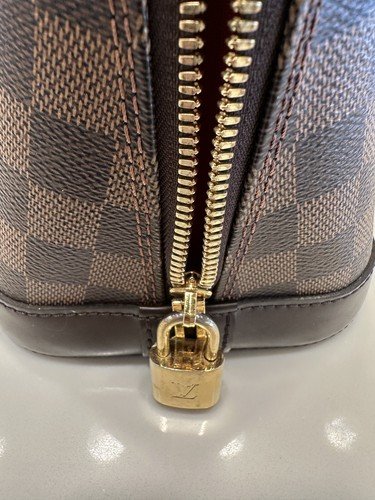 Louis Vuitton Alma PM Damier Ebene -- 2021 Microchipped With Receipt Cheap! - Image 3