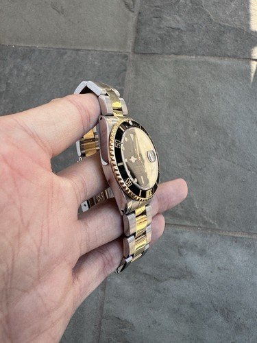 Rolex 1990 Year Mens Submariner Date 18k Watch Black Sub 16613 Stainless & Gold - Image 3