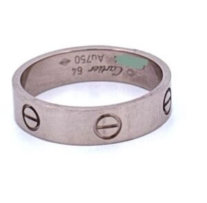 Cartier Love Ring White Gold 18K , Size 64 , US 10.5 . Comes W/ Cartier Receipt