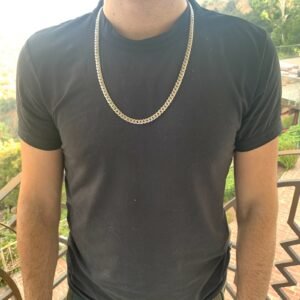 14KT Solid White Gold Miami Cuban Curb Link 24" 8 mm 122.2 grams chain/Necklace