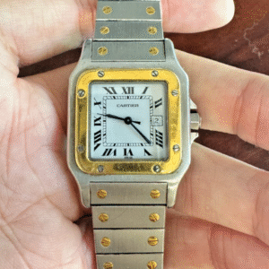 Vintage Cartier Santos Galbee Two Tone 2961 Watch