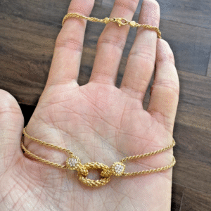 Boucheron 18K Yellow Gold Diamond Serpent Boheme Necklace