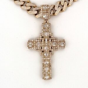 Mens Diamond Cross 10k Gold 10.3 Grams , Natural Diamonds, Pendant Only No Chain