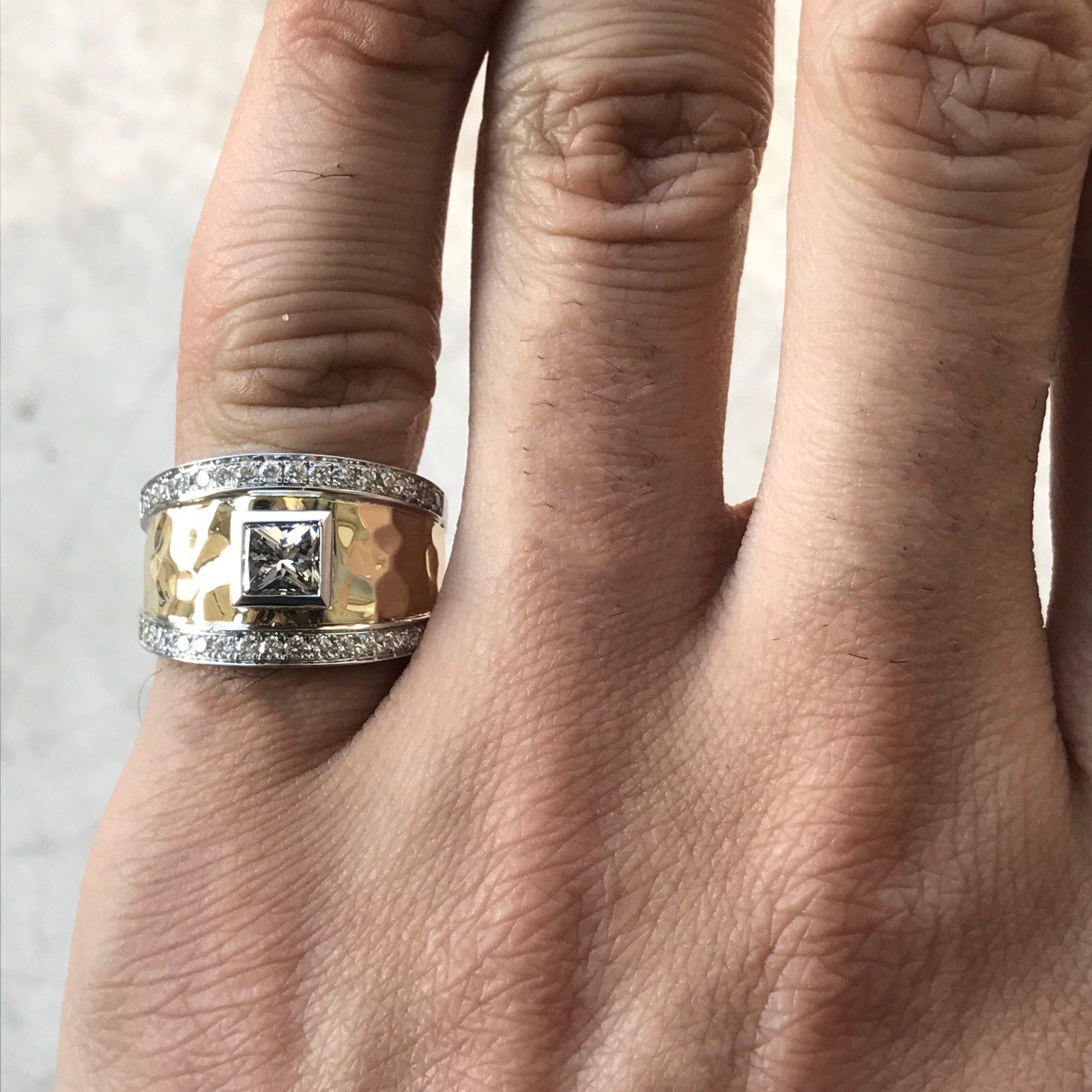 1.3 Carat tw Approx. Princess Diamond Ring, Ben Dannie - Image 2