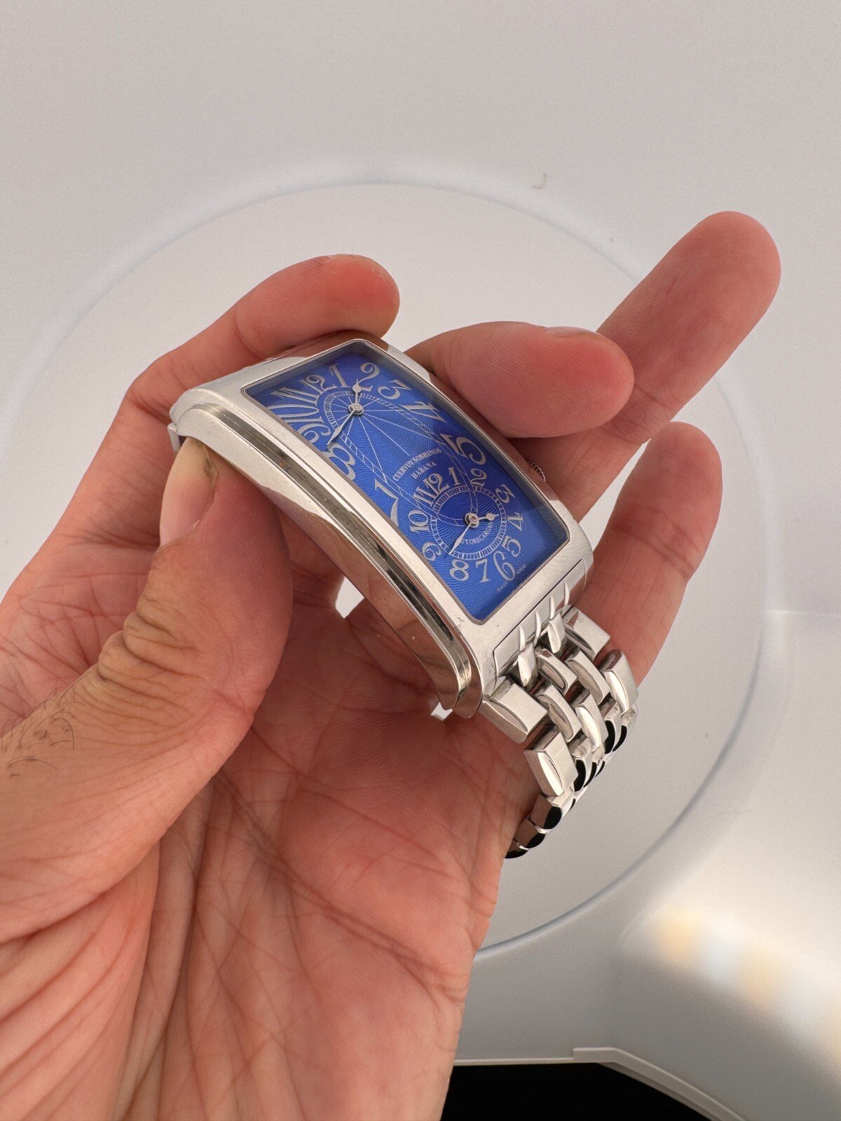 CUERVO Y SOBRINOS y Sobrinos Prominente Dual Time A11122 watch men blue dial - Image 4