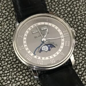 Blancpain Villeret 6654-1113-55B Moon Phase Calendar Stainless Steel 40mm