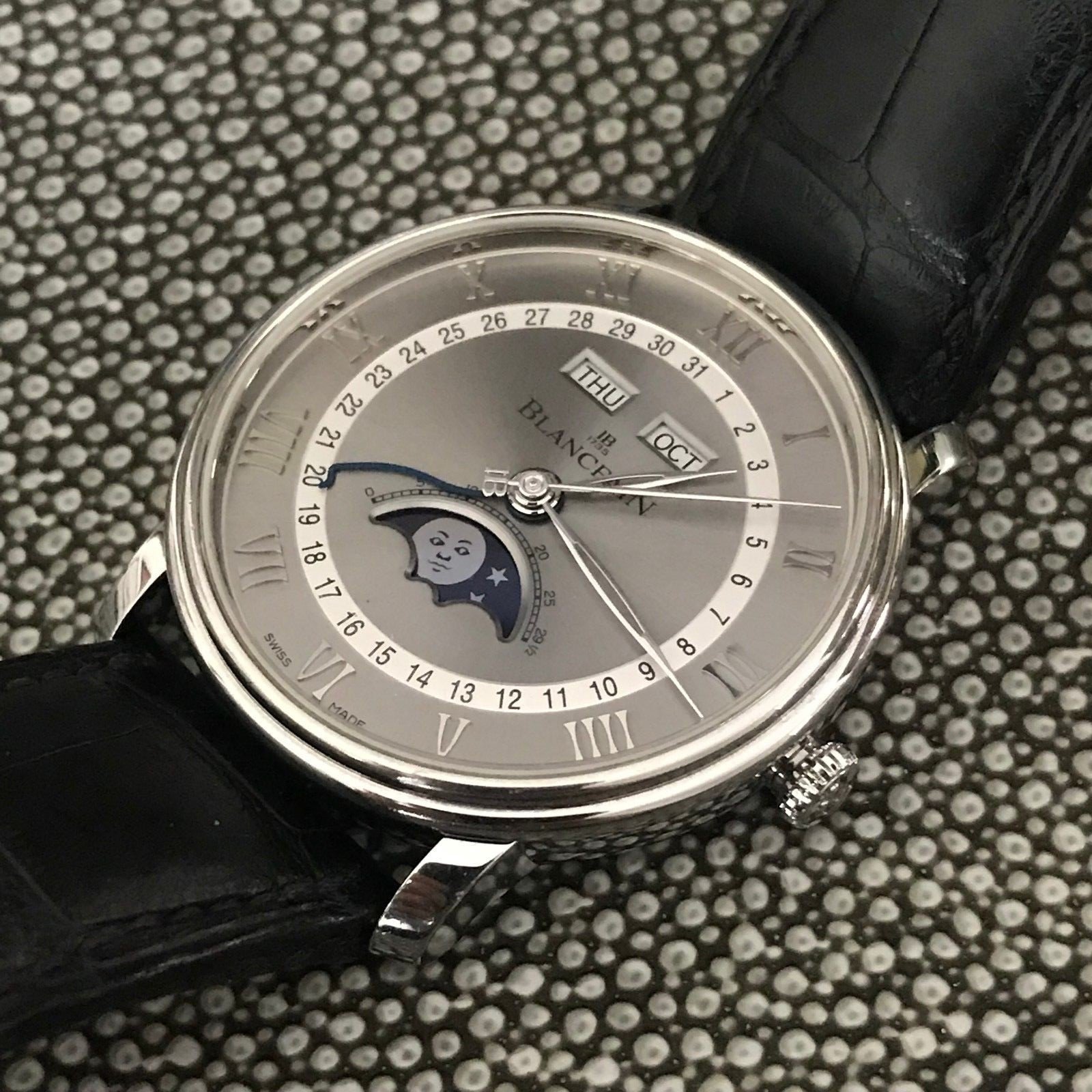 Blancpain Villeret 6654-1113-55B Moon Phase Calendar Stainless Steel 40mm - Image 3