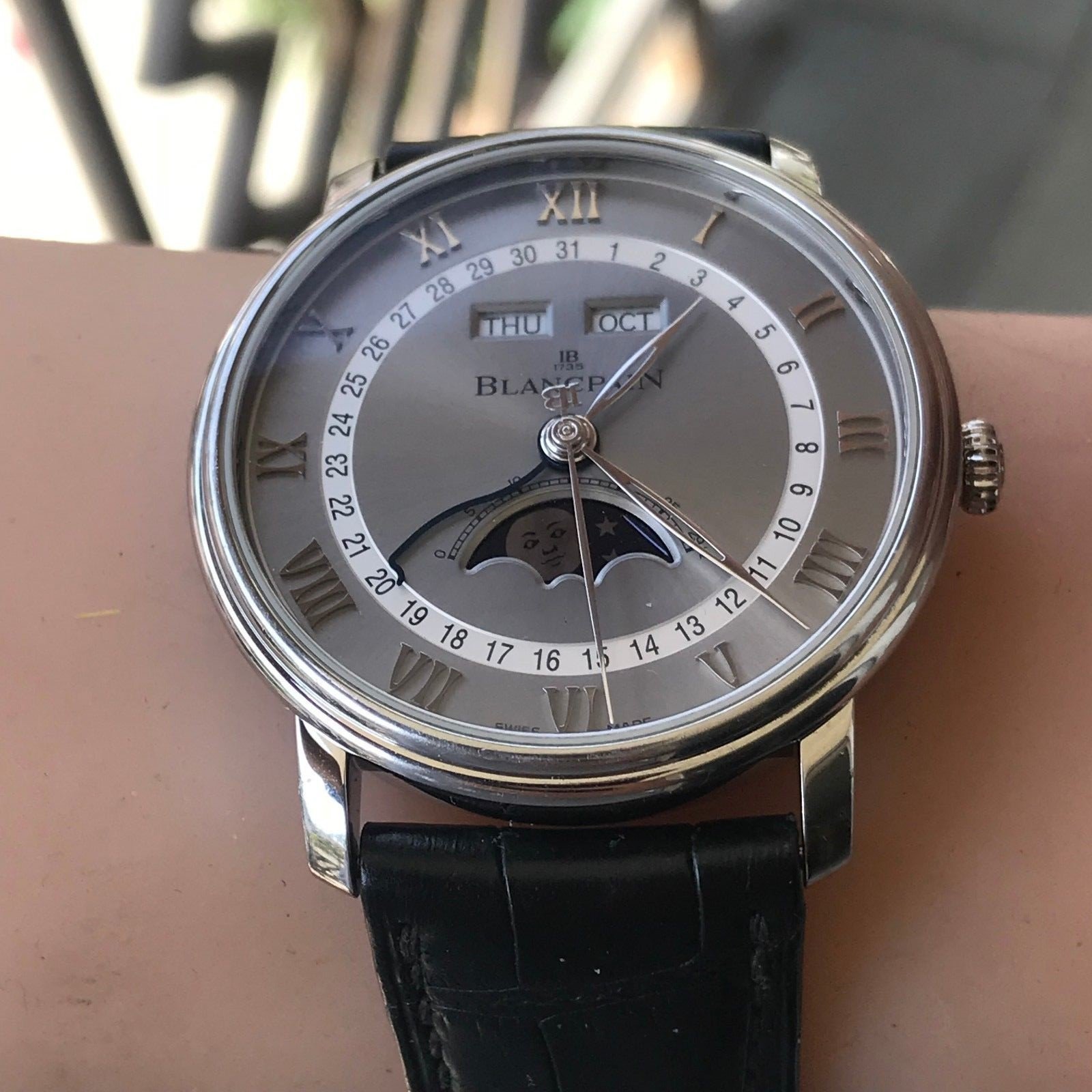 Blancpain Villeret 6654-1113-55B Moon Phase Calendar Stainless Steel 40mm - Image 8