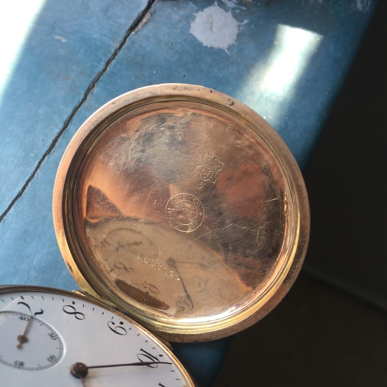 LONGINES ANTIQUE POCKET WATCH 14K Yellow, SOLID GOLD 1910 Grand Prix - 51mm 25S - Image 4