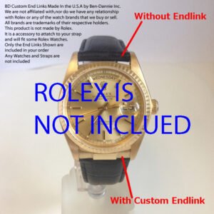 Fits Day Date President - Custom BD Strap End links - SOLID 18k Gold 18238