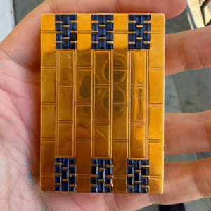 VINTAGE OSTERTAG 18k YELLOW GOLD RARE UNIQUE POWDER COMPACT MIRROR CASE BOX