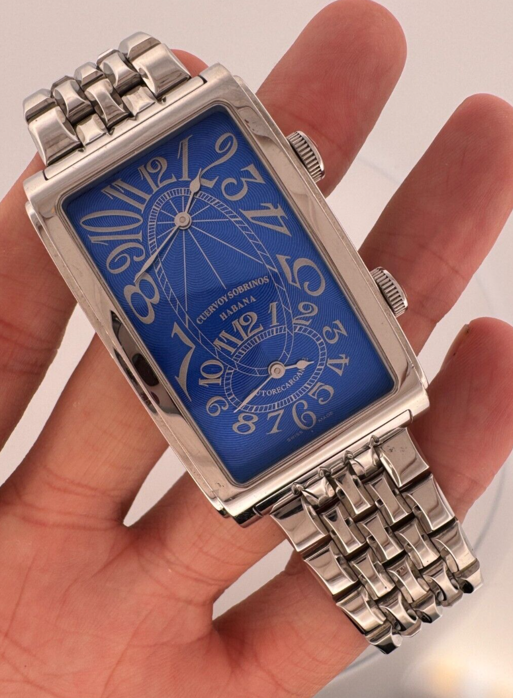 CUERVO Y SOBRINOS y Sobrinos Prominente Dual Time A11122 watch men blue dial