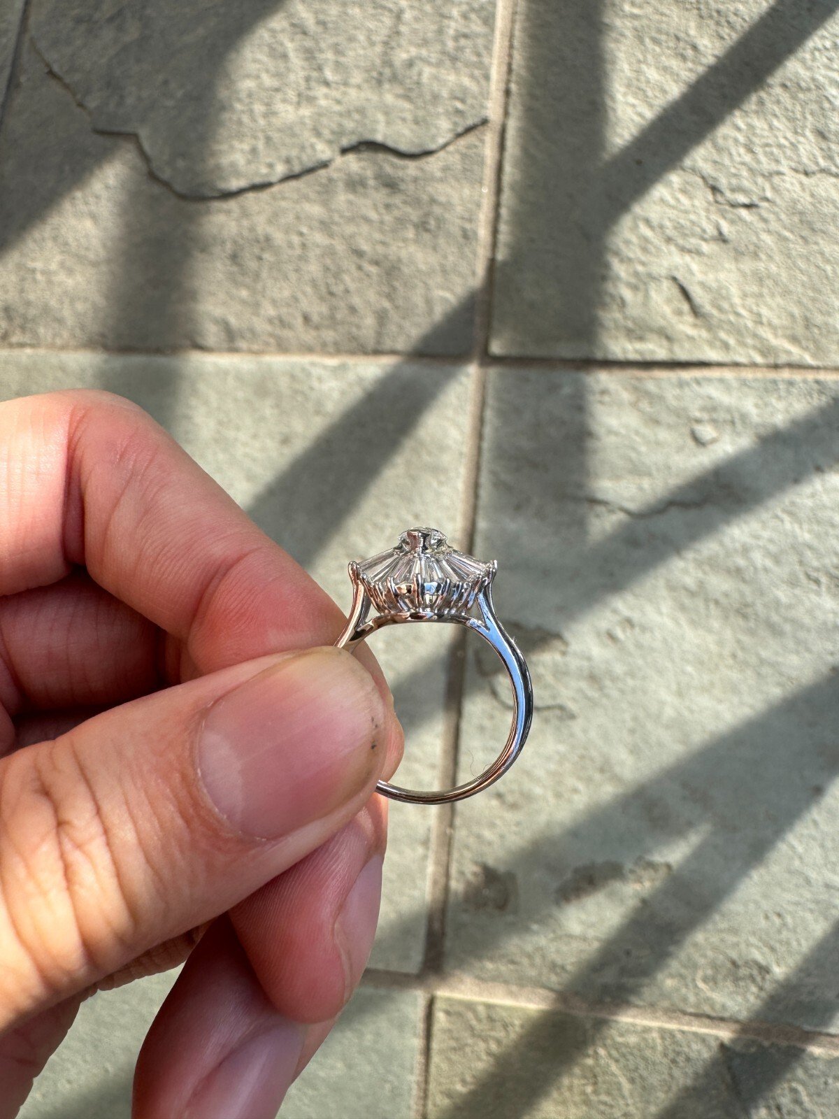 Amazing Ballerina Diamond & Platinum Ring Marquise Center Stone 2.25 Apprx CTW - Image 5