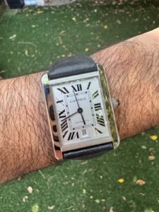 Cartier W5200028 3800 Tank Solo Stainless Steel XL White Dial!