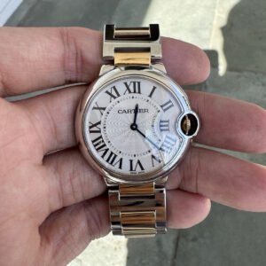 Cartier Ballon Blue 18k & Stainless Watch 3005 Medium W69008Z3 Box 36mm