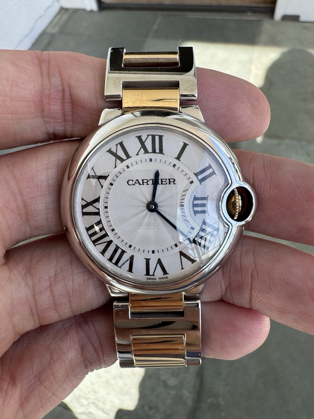 Cartier Ballon Blue 18k & Stainless Watch 3005 Medium W69008Z3 Box 36mm - Image 2