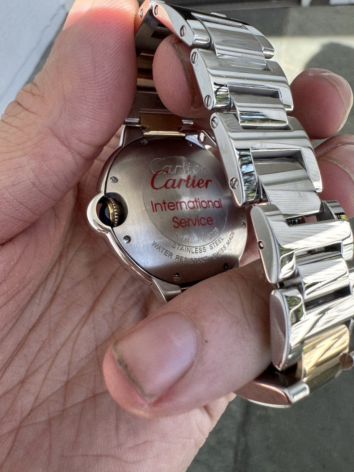 Cartier Ballon Blue 18k & Stainless Watch 3005 Medium W69008Z3 Box 36mm - Image 6