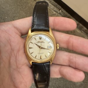 ROLEX 1963 ,Ref 6105 Big Bubbleback 18k Gold Oyster MEN'S WATCH